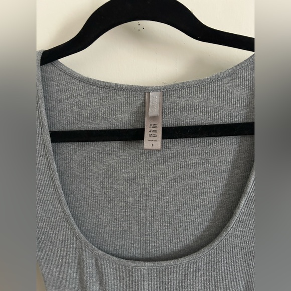 SKIMS Soft Lounge Ribbed Long Sleeve Maxi Dress Heather Gray Women’s Size S - Picture 3 of 6